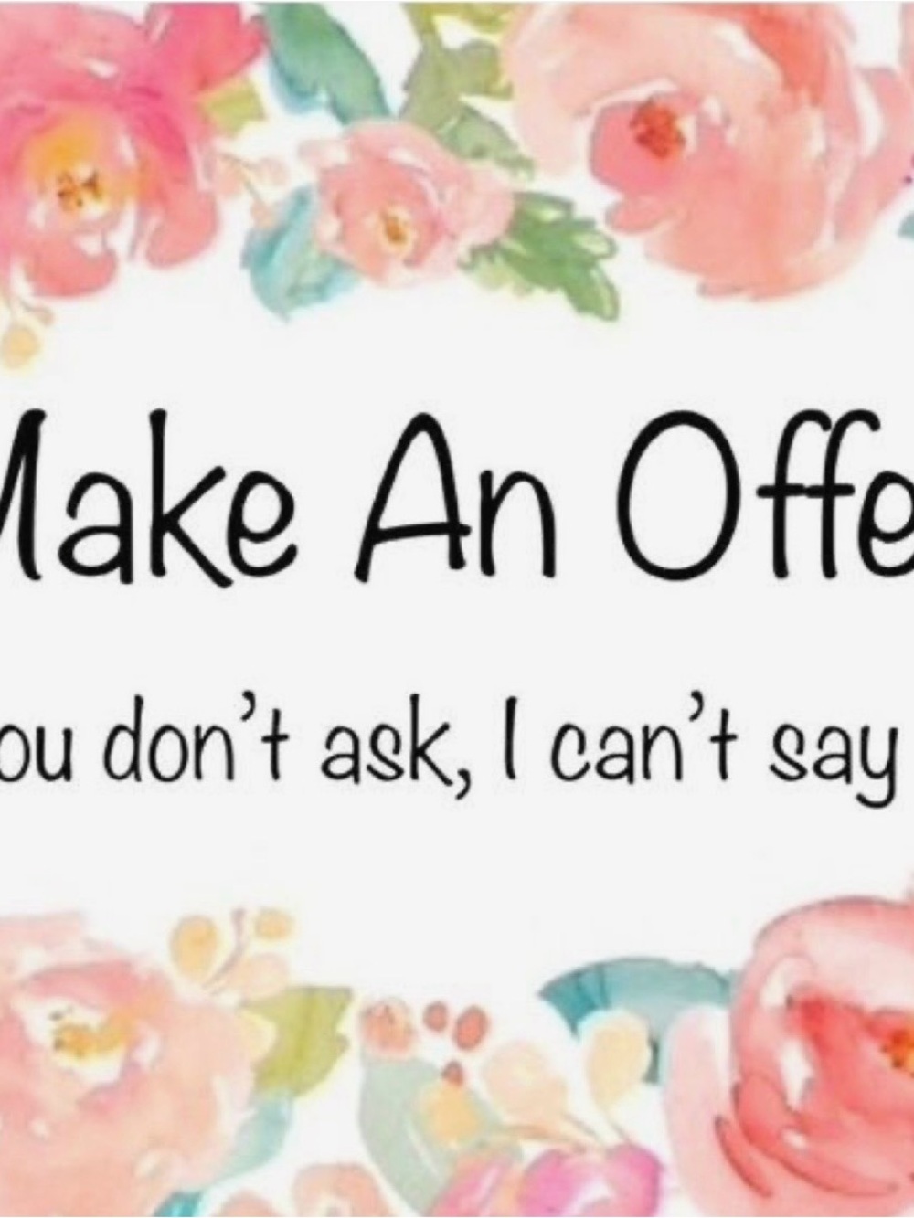 Nike Pink & Green Floral 'Make An Offer' Graphic